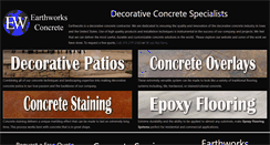 Desktop Screenshot of earthworksconcrete.com