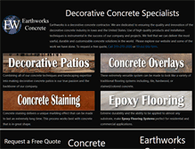 Tablet Screenshot of earthworksconcrete.com